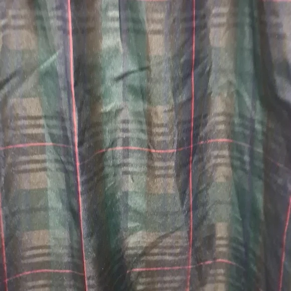 J Marie Katrina Midi Dress Size Dark Plaid Puff Sleeve Modest Xmas Christmas - Picture 7 of 10